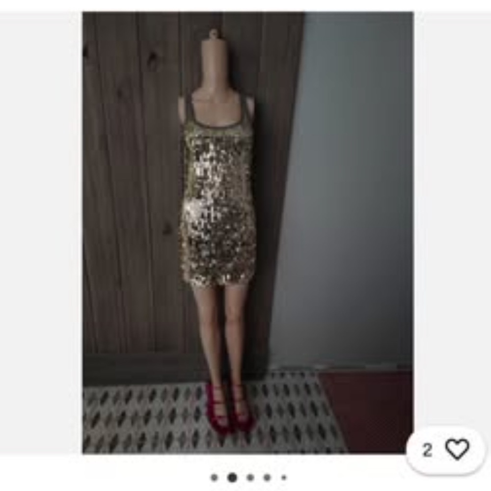 Dolce & Gabbana Gold Sequin Mini Dress